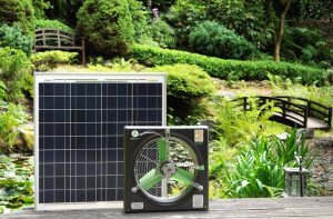 solar powered exhaust fan with solar panel