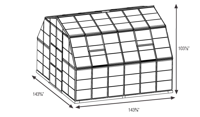 Americana greenhouse size
