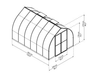 8 by 12 gothic arch style greenhouse